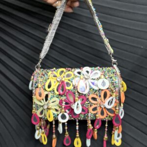 EMBROIDERED MIRROR WORK BAG