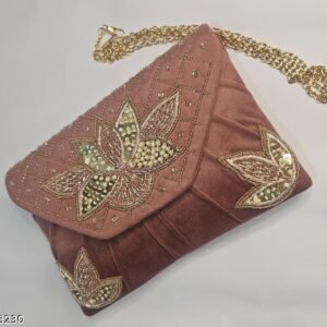 Trendy Handmade Party Clutch Velvet