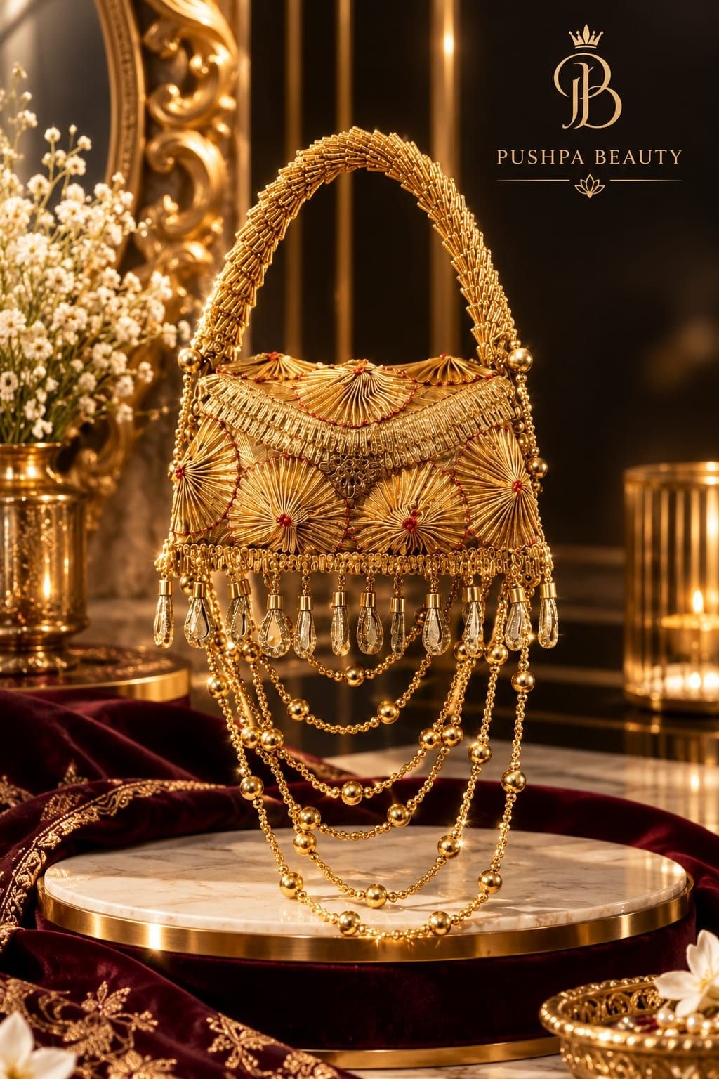 Brass Clutch Bag for Women