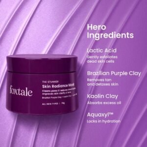 Foxtale De-Tan face mask for Glowing Skin Clay mask Men& Women 75g