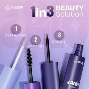 MARS TRIO Treat 3-IN-1 Eye Makeup Kit with Eyeliner, Mascara & Eyeshadow